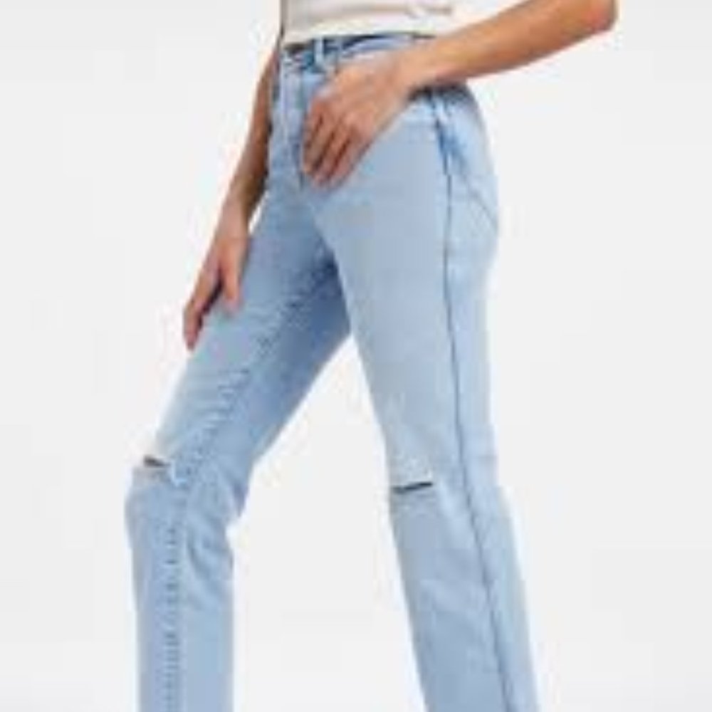 Good American Good Curve Straight Ankle Distressed, Sz.14, 32x28, NWT, $139 MSRP